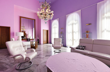 interior, villa in style classic, modern living room