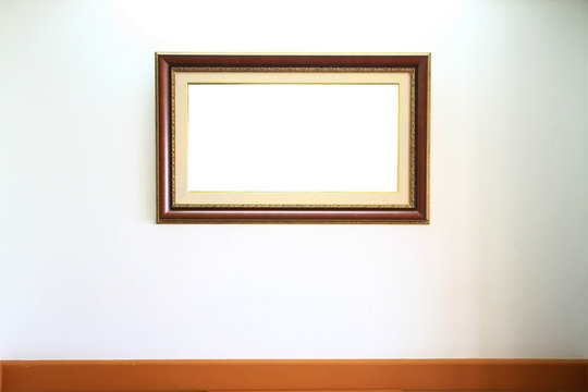 wood frame on the wall