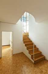 Bright duplex with hardwood floors,wooden stairs