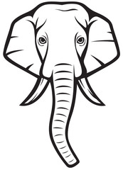 elephant head (african elephant)