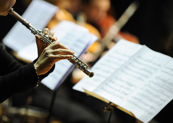 Woman playing flute