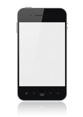 Smart Phone With Blank Screen Isolated