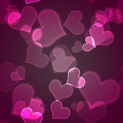Seamless Pink Hearts Background Wallpaper