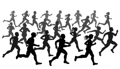 Runners ,vector file