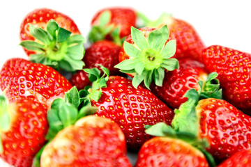 Freshly-picked strawberries