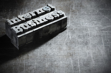 Old Metallic Letters: internet business