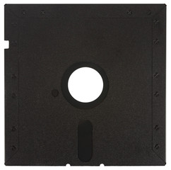 Schwarze Diskette Rückseite