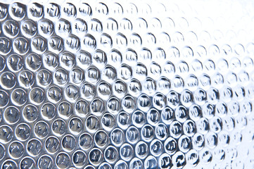 Abstract metal texture with circles