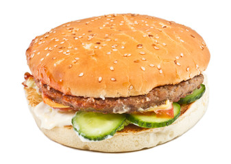 hamburger isolated on white