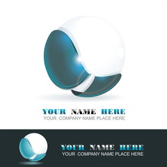 Sphere 3d design. Vector symbol.