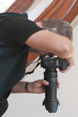 Fototapeta premium Fotograf in Aktion