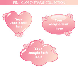 glossy pink frame collection