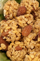 Roasted almonds, granola and a touch of honey