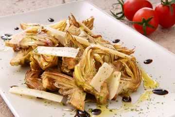 Foto op Plexiglas insalata di carciofi e parmigiano © denio109