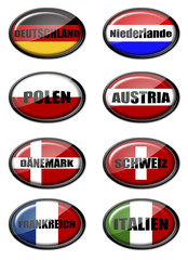 Buttons, Flaggen, Länder, © Jo  Graetz