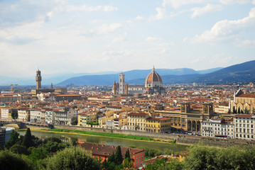 Obraz premium Florence, aerial view from Michelangelo square.