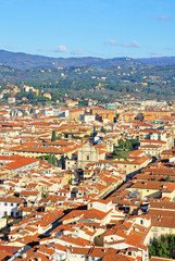 Florence houses aerial view