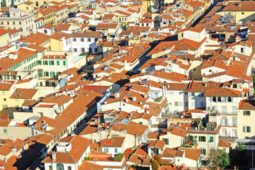 Florence houses aerial view