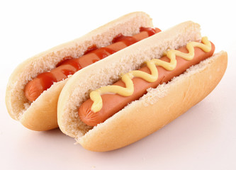 isolated hot dog