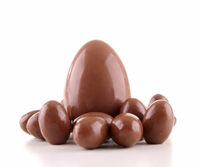 isolated chocolate egg