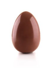 isolated single chocolate egg
