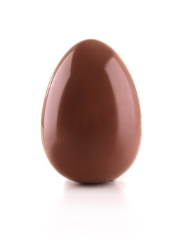 Isolated Single Chocolate Egg