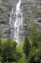 Staubbach waterfall in the Lauterbrunnen Valley