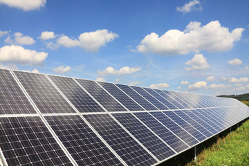 Solar Power Station in the green Nature