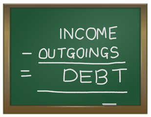 Fototapeta premium Debt concept.
