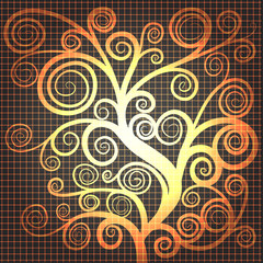 Abstract golden tree