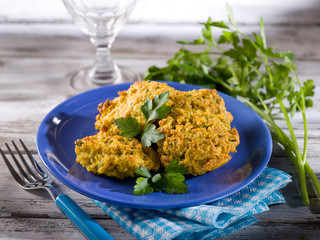 rice croquette with parsley