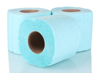 rolls of toilet paper isolated on white