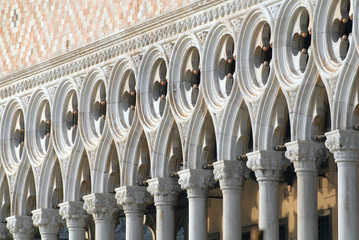 Italy, Venice: Doges palace facade