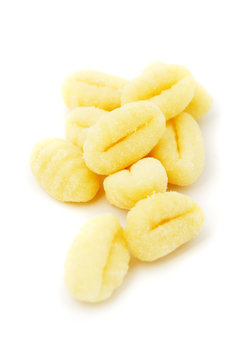 Gnocchi di patata isolated on white