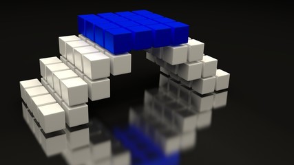 3d cube bridge concepblue t
