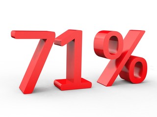 3d Schrift 71% rot
