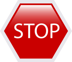 Illustration of stop sign - vector