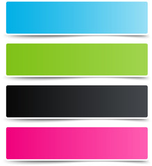 Obraz premium Banners with shadow