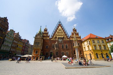 Obraz premium Rathaus - Breslau - Polen