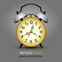 yellow retro ticking clock