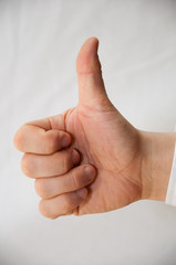 Hand mit Daumen nach oben