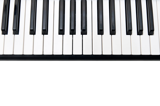 Closeup of Electronic Piano Keyboard