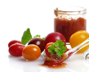 Salsa And Fresh Tomatoes