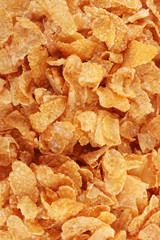 tasty cornflakes close up