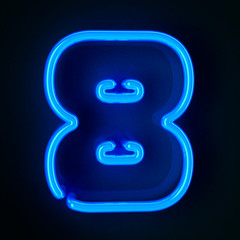 Neon Sign Number Eight