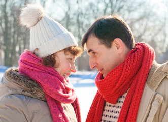 Obraz premium paar im winter