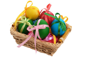 Easter eggs in the basket