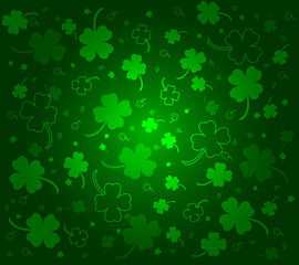 St. Patrick's day background with clovers
