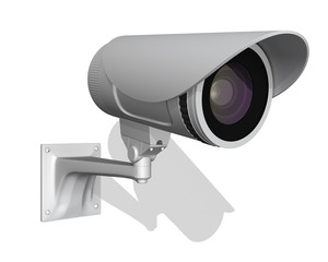 surveillance camera isolated on white background
