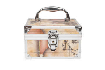 steel small suitcase with the lock